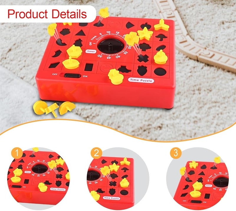 لعبة لغز الشكل بريدولو لغز الدماغ لعبة للأطفال مع مؤقت هدية عيد الميلاد - Image 2